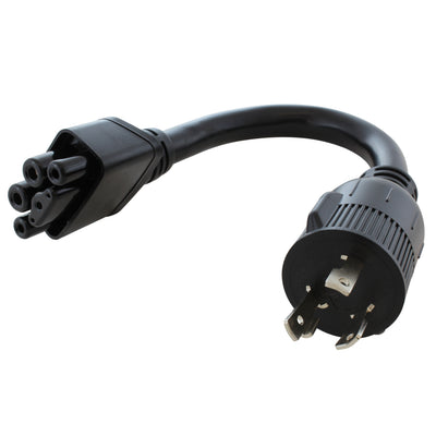 molded style ev charger with 3 prong locking plug