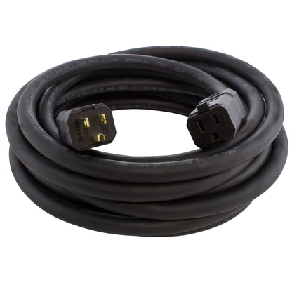 AC WORKS® [HD515PR] SOOW 12 Gauge NEMA 5-15 15A 125V Heavy Duty Outdoor Rubber Extension Cord