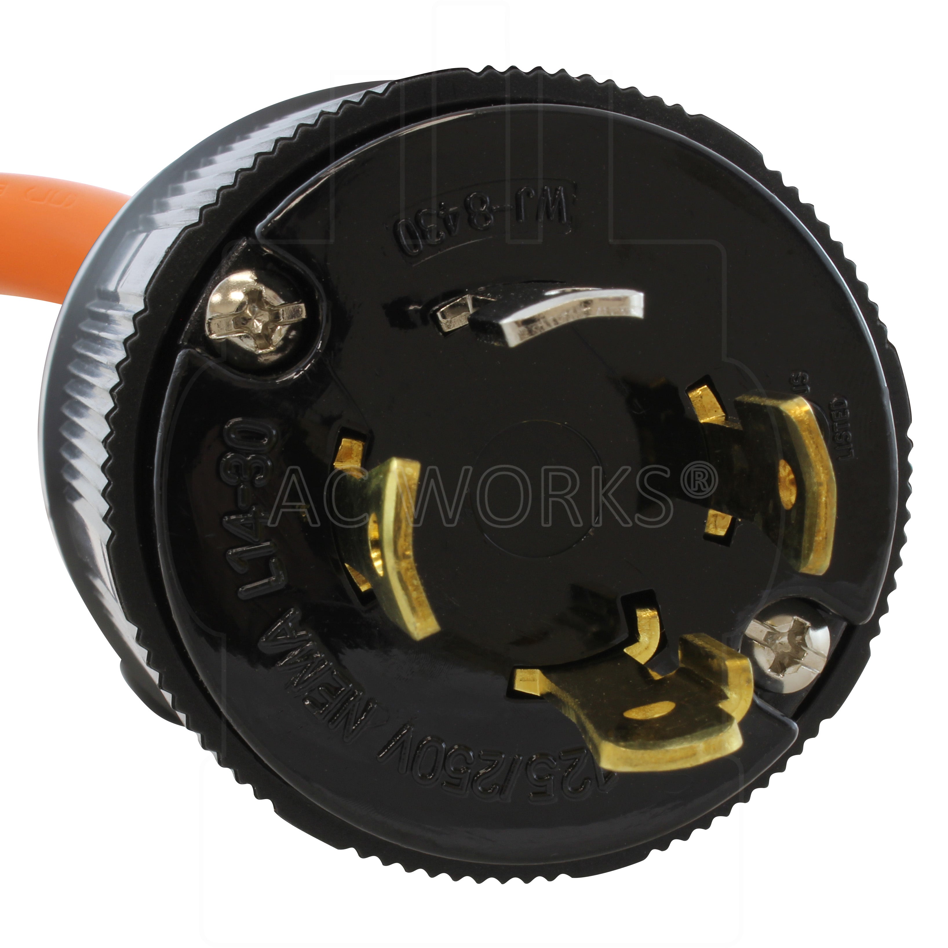 NEMA L14-30P, 4-prong Generator Locking Male Plug