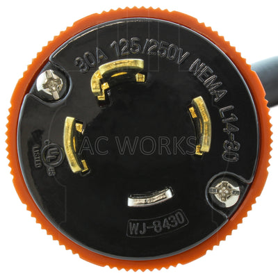 4-prong locking male plug