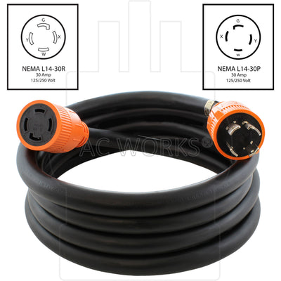 locking generator power extension cord with nema