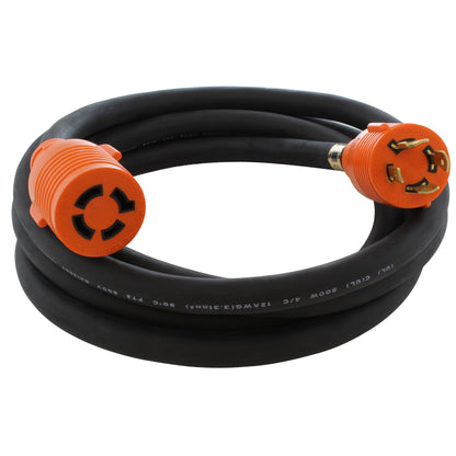 AC WORKS® [L1520PR] SOOW 12/4 NEMA L15-20 20A 3-Phase 250V Industrial Rubber Extension Cord