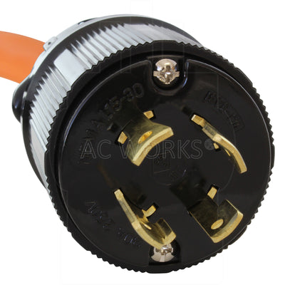 NEMA L15-30P, 4-prong Locking Male Plug