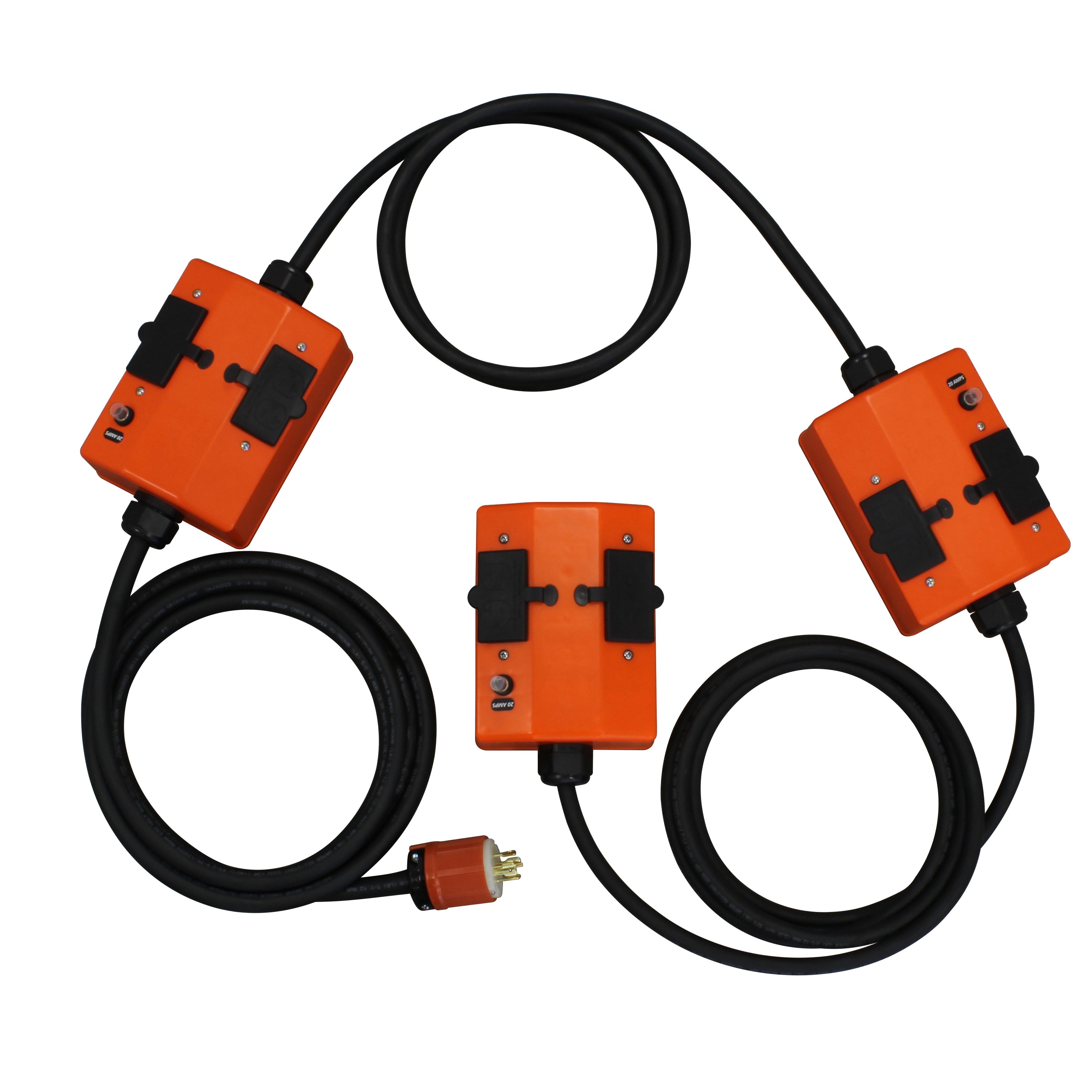 L2120PDU-10-ABC L21-20 Stringer with 3 PDU Outlet Boxes (GFCI ...