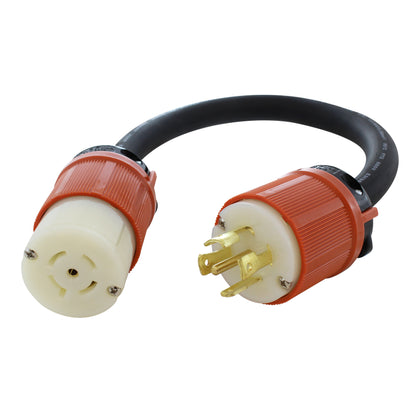 NEMA L21-30P to NEMA L21-20R, 18 inches adapter cord