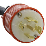 AC WORKS® [L2130PDU] NEMA L21-30 30Amp 5-Prong Locking Plug to PDU OUTLET BOX (GFCI & Breakers)