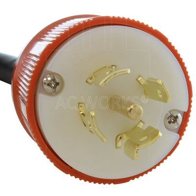 NEMA L22-20P Male end, 20 Amp, 277/480 Volt, 5-prong plug