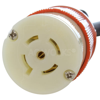 NEMA L22-20R Female end, 20 Amp, 277/480 Volt, 5-prong connector