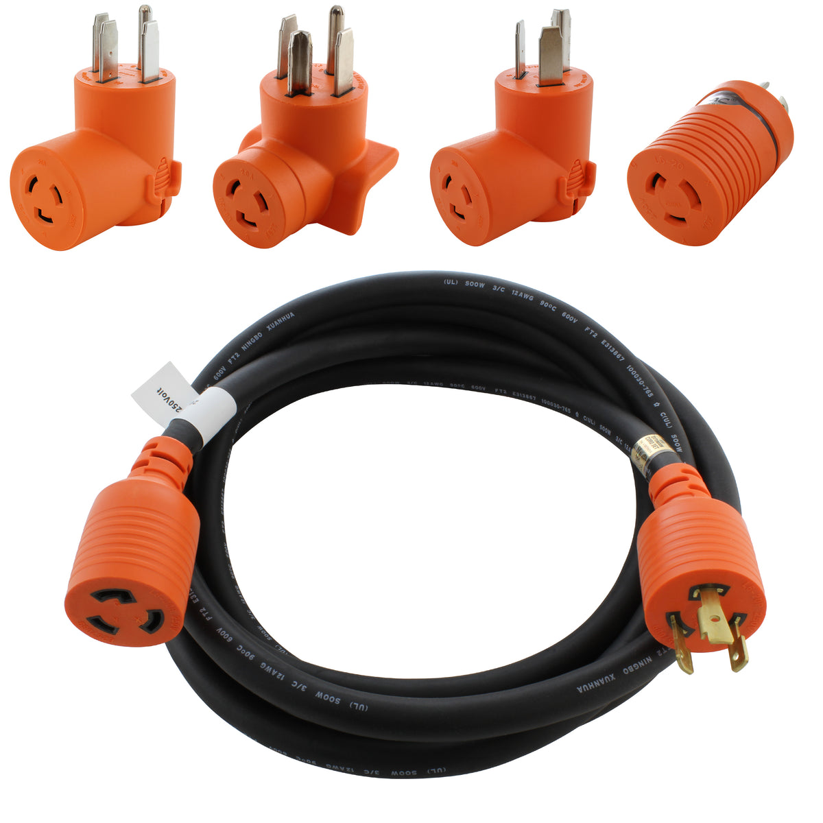 kit showcasing the compact adapters and cord included