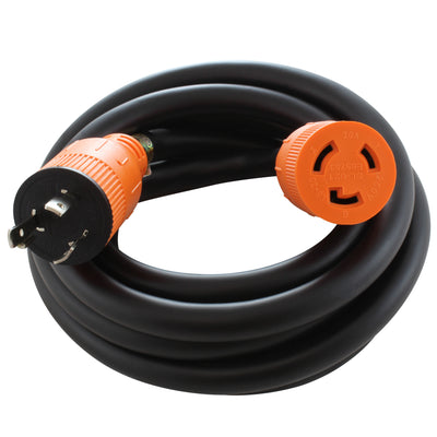 NEMA L6-20 locking plug and connector extension cord
