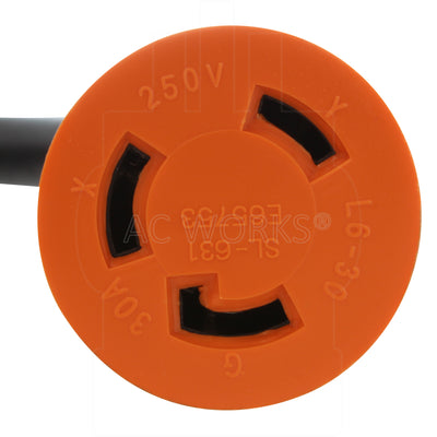 NEMA L6-30R, 3-prong locking connector
