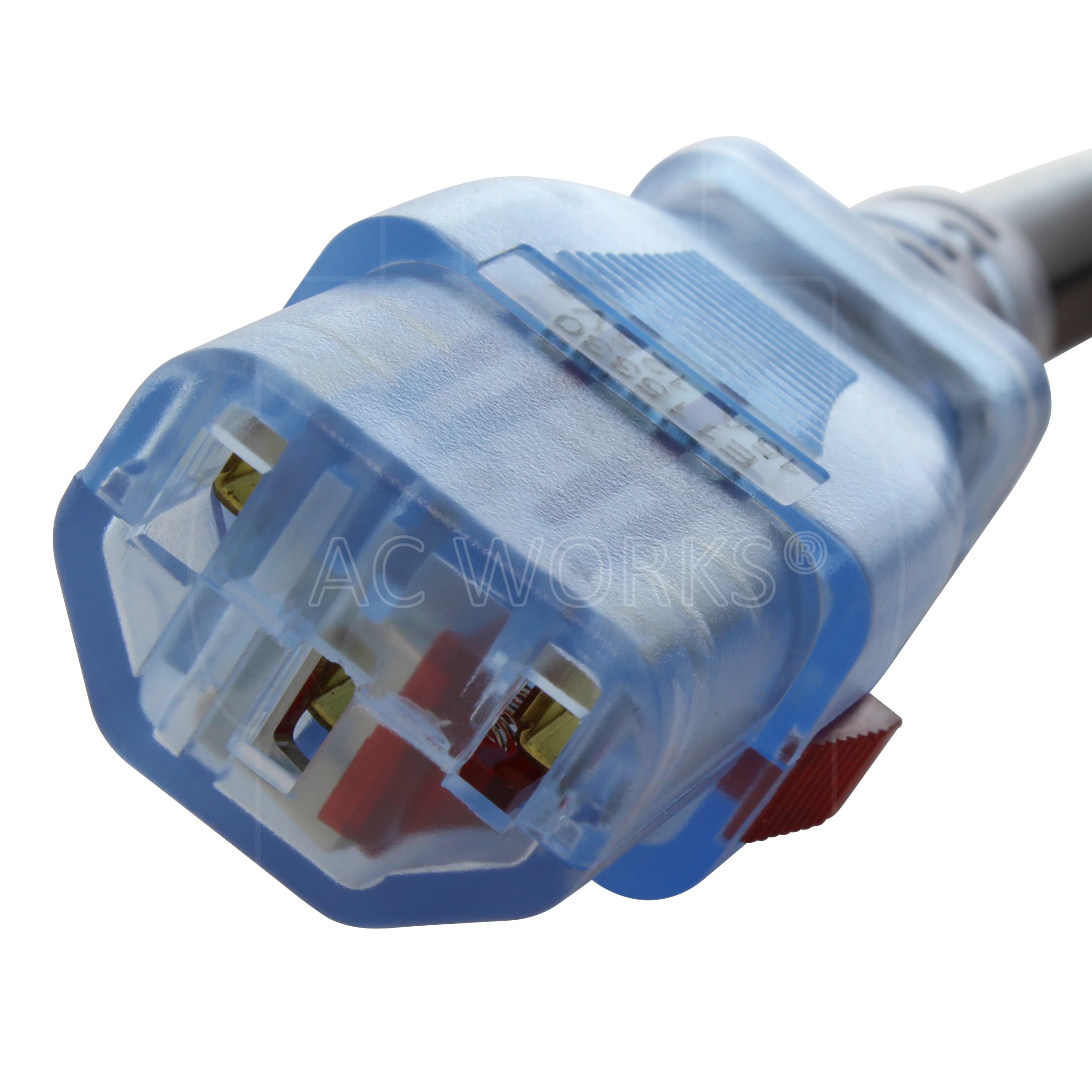 IEC C13 connector with push lock feature