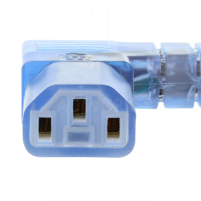 AC WORKS® [MD15ALC13] 14/3 15A Medical Grade Power Cord With Left Angle IEC C13 Connector