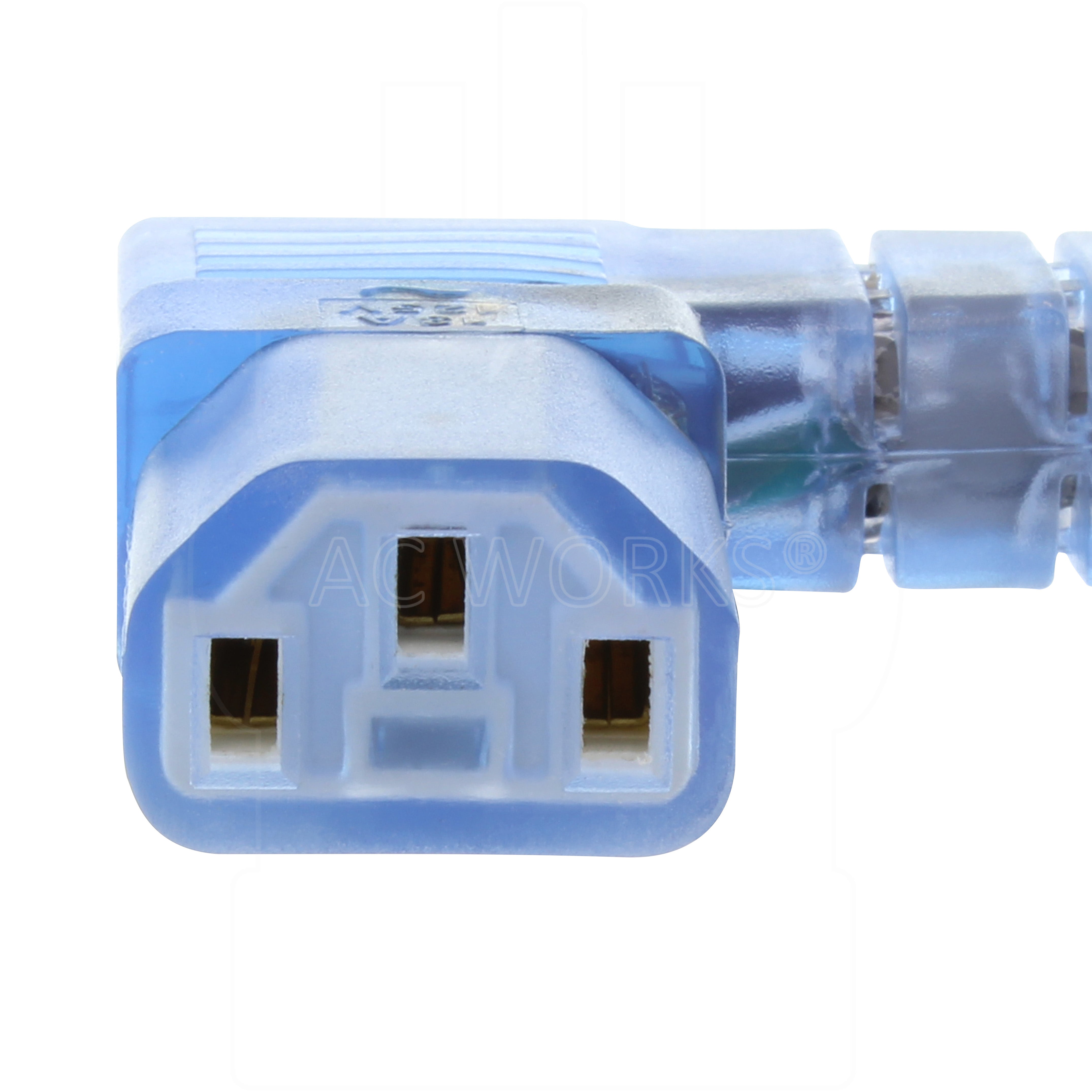 AC WORKS® [MD15ALC13] 14/3 15A Medical Grade Power Cord With Left Angle IEC C13 Connector