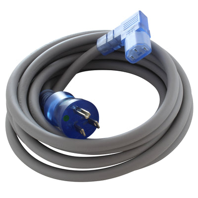 AC WORKS® [MD15ARC13] 14/3 15A Medical Grade Power Cord with Right Angle IEC C13 Connector