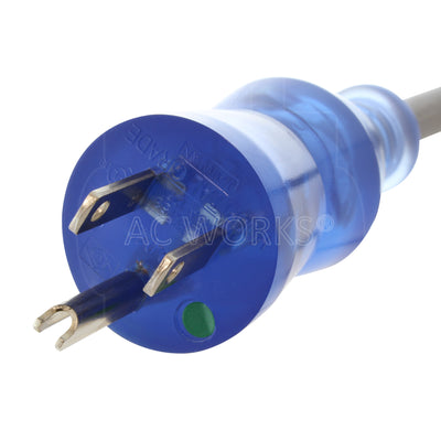 AC WORKS® [MD15ARC13] 14/3 15A Medical Grade Power Cord with Right Angle IEC C13 Connector