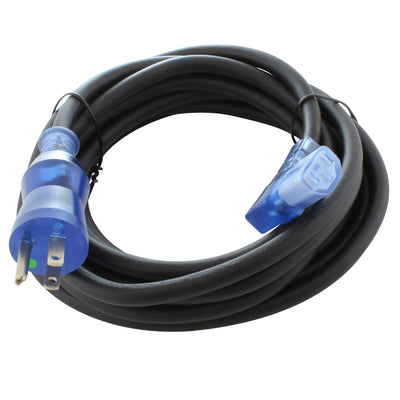 NEMA 5-15P Male Plug to Right Angle IEC C13 Female Connector