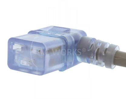 AC WORKS® [MD15ARC19-240] 20FT 14/3 15A Medical Grade Power Cord with Right Angle IEC C19