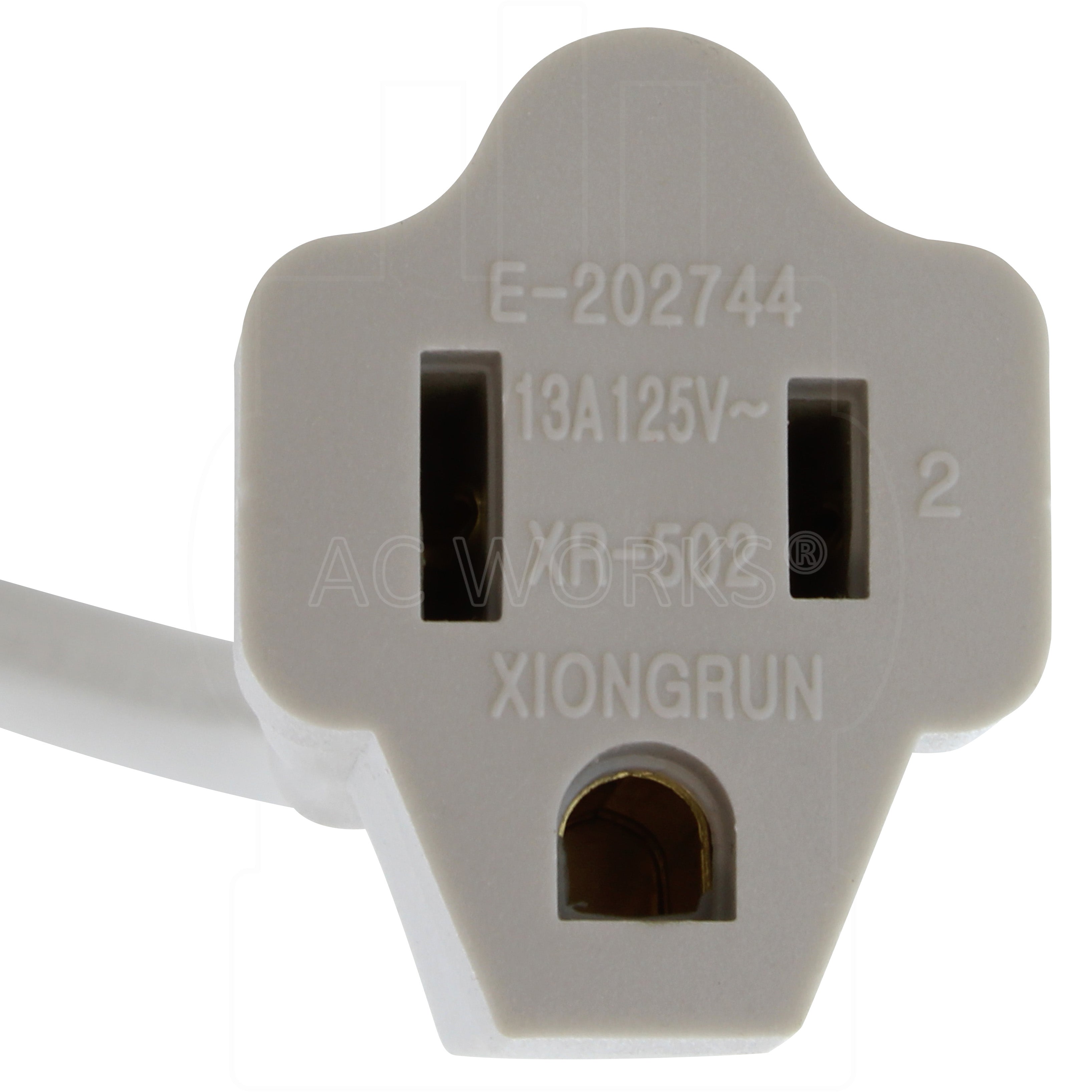 NEMA 5-15R straight 3-prong Female Connector