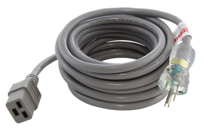 AC WORKS® [MD15AC19] 14/3 15A Medical Grade Power Cord With IEC C19 Connector