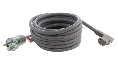 AC WORKS® [MD15ALC13] 14/3 15A Medical Grade Power Cord With Left Angle IEC C13 Connector