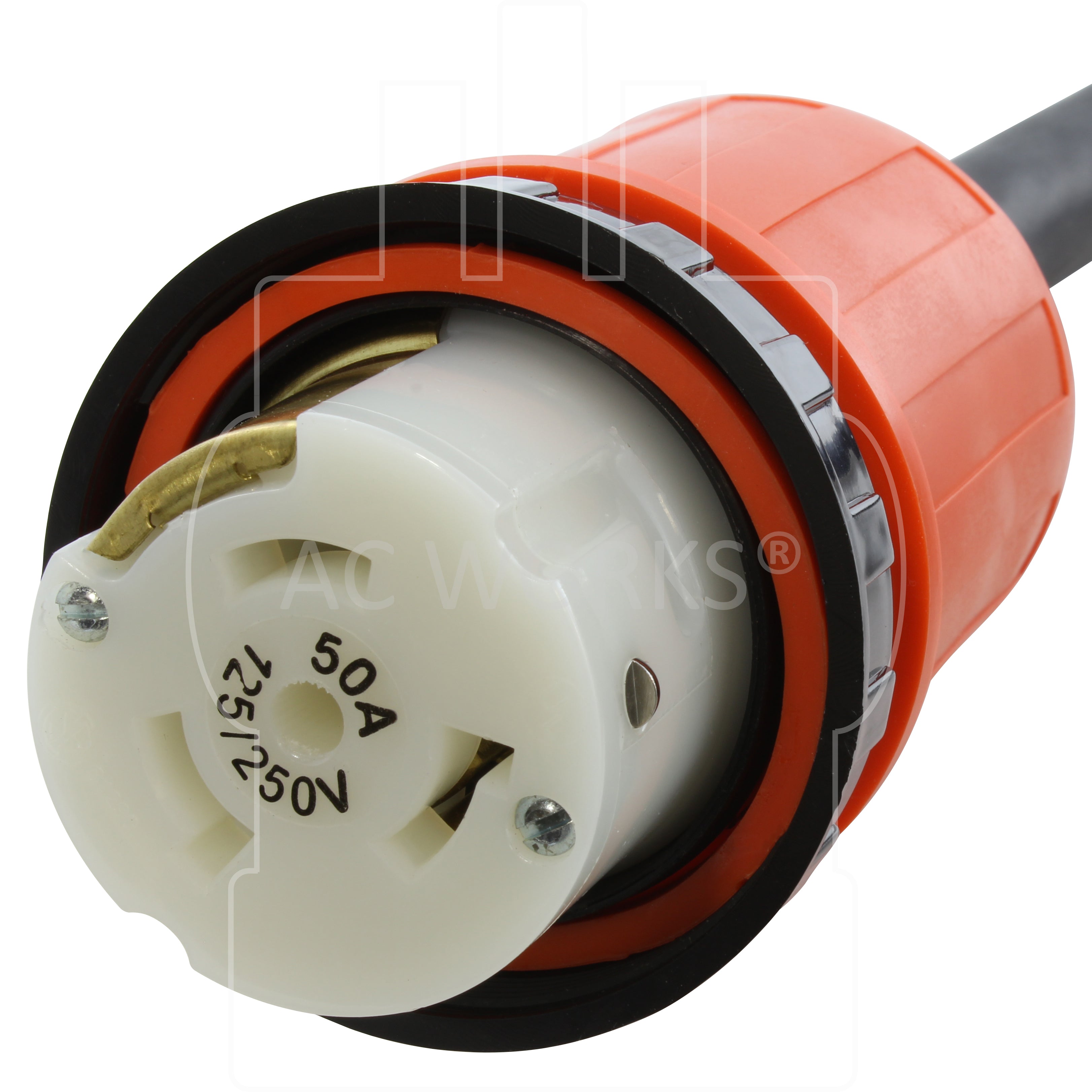AC WORKS® [MSS2PR-050TH] 50FT SOOW 6/4 UL NEMA SS2-50 Extension Cord