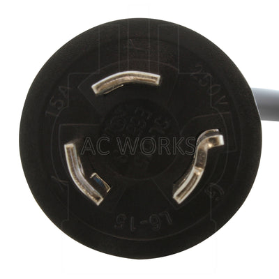 NEMA L6-15P 15 amp, 250 volt  locking male plug