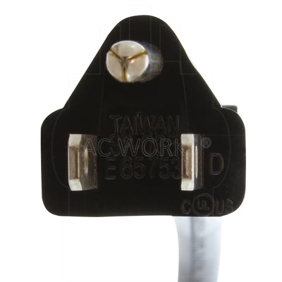 NEMA 5-15P 15 amps, 125 volts male plug