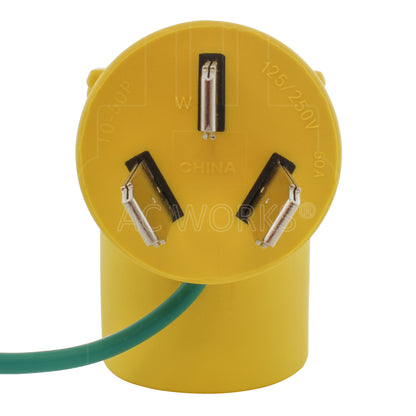 NEMA 10-50P 50A 250V 3-prong plug