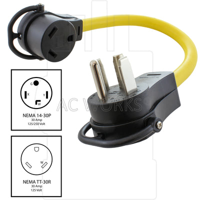 4-prong dryer male plug to rv female connector with nema