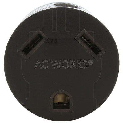 AC WORKS® [RV515TT-BK] 15A Home Plug to RV TT-30 30A 125V RV Female Connector with & cCSAus approval