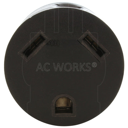 AC WORKS® [RV515TT-BK] 15A Home Plug to RV TT-30 30A 125V RV Female Connector with & cCSAus approval