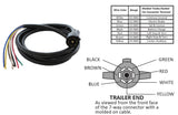 AC WORKS® [RV7WROJ-096] 8ft 7-Wire Trailer Wiring Harness
