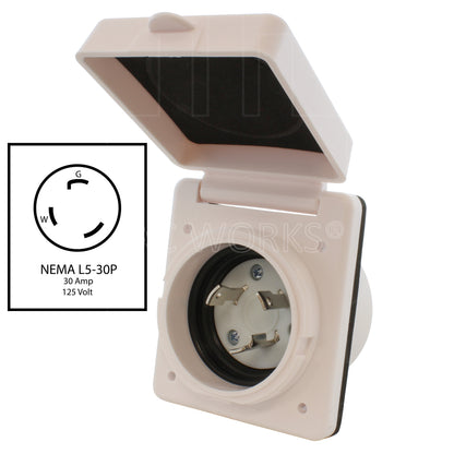 NEMA L5-30P 30A 125V 3-prong inlet