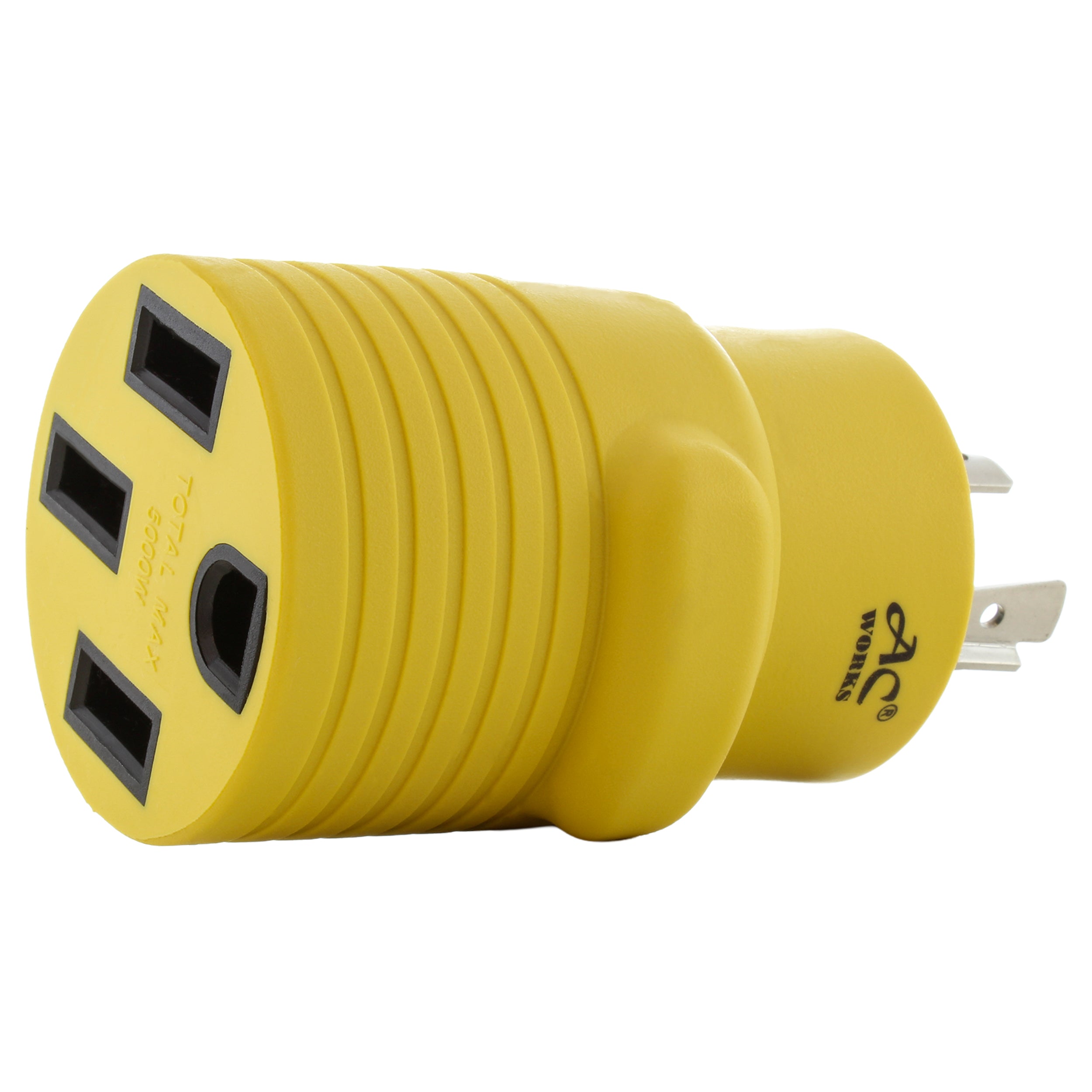 ev charging adaptor with locking male plug and rv female plug