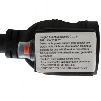 AC WORKS® [S1030CB520] 1.5FT 30A 3-Prong 10-30P Dryer Plug to Household Outlet with 20A Breaker