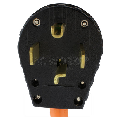 NEMA 14-30P, 4-Prong straight blade Dryer Male Plug