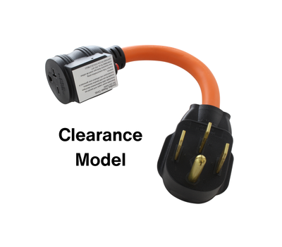 AC WORKS® [S1450CB620] 1FT 50A 14-50P RV/Generator/Range Plug to 6-15/20 Outlet with 20A Breaker