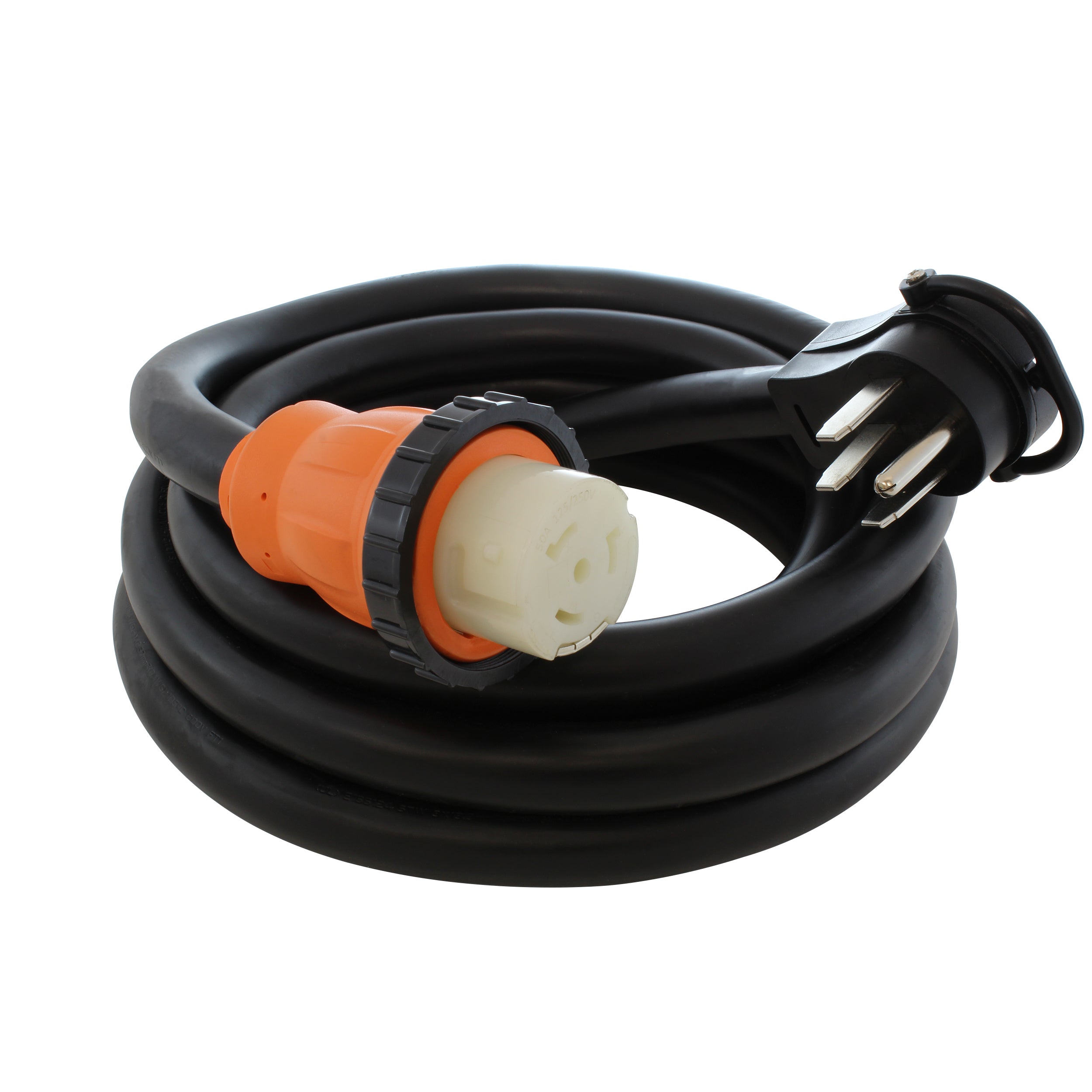 AC WORKS® [S1450M50] RV 50A Detachable Power Supply Cord with Power Indicator