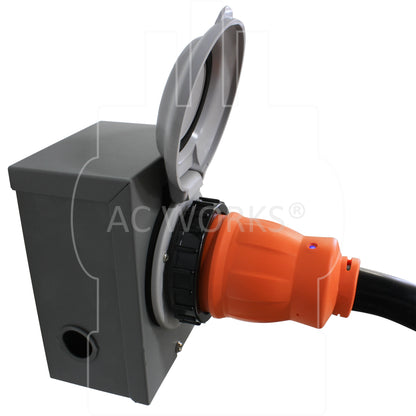 AC WORKS® [S1450M50] RV 50A Detachable Power Supply Cord with Power Indicator