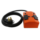 AC WORKS® [S1450PDU] NEMA 14-50 50A RV/ Generator Plug to PDU OUTLET BOX (GFCI & Breakers)