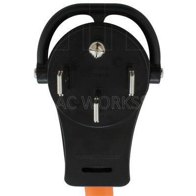 AC WORKS® [S1450W620-018] 1.5FT 50A 4-Prong RV/Range 14-50P Plug to (3) NEMA 6-15/20 Tri-Outlets