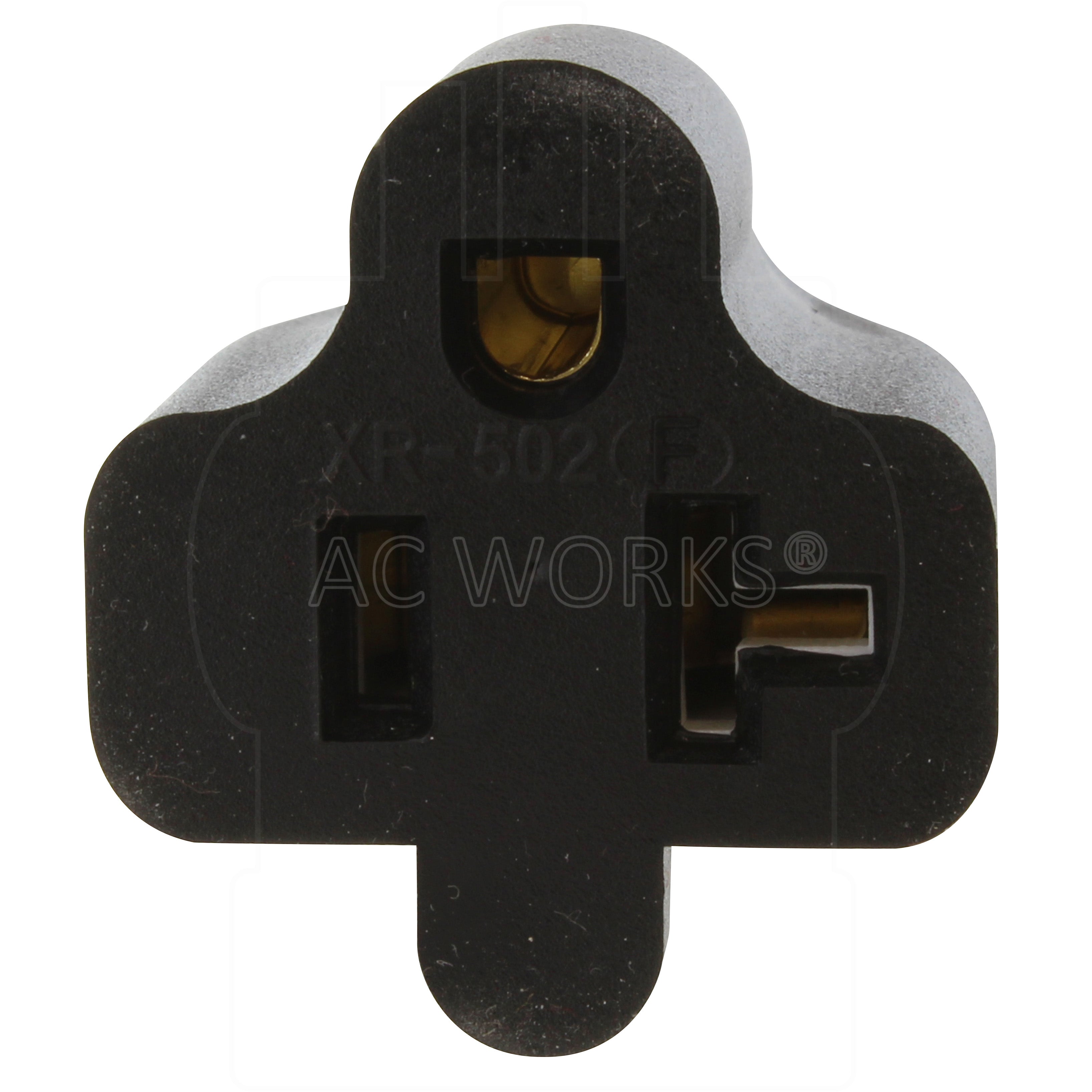 AC WORKS® [S515520-012]1Ft 15A to 20A Plug Adapter Cord NEMA 5-15P