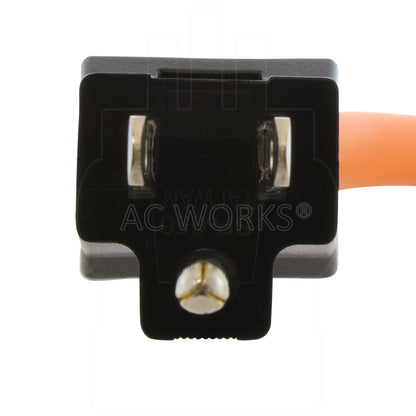 AC WORKS® [S515L1430-012] 1FT 15-Amp Household Plug to L14-30R 30A 125/250V 4-Prong Connector