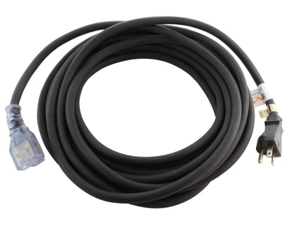 AC WORKS® [S520PR] NEMA 5-20 T-Blade Indoor/Outdoor Extension Cord with Indicator Light
