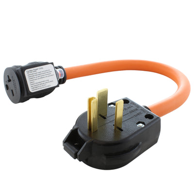 3-prong male plug with circuit breaker female connector