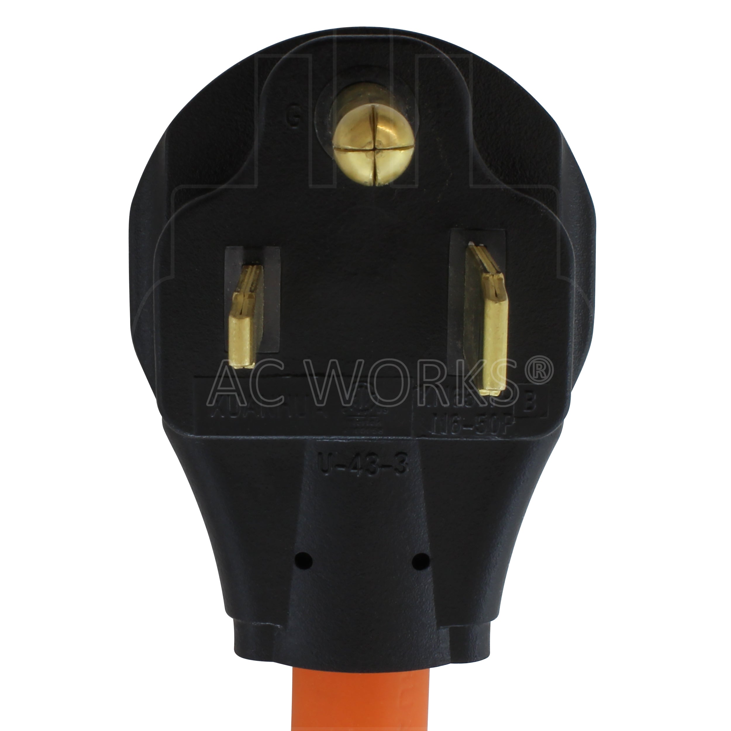 NEMA 6-50 to 3 NEMA 6-20 Tri-Outlet W/ Indicator 1.5FT 50A