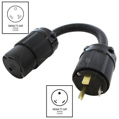 TT-30 30A 125V 3-prong short cable