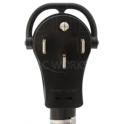 NEMA 14-50P, 50 amp, 125/250 volt male 4 prong plug