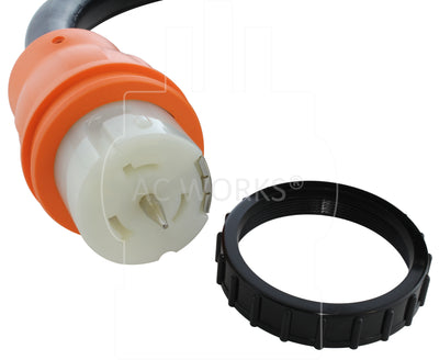 NEMA CS6364, 50 amp, 125/250 volt female connector with connector ring